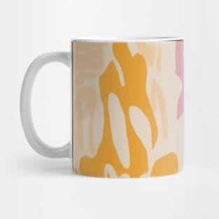 Flower Garden Abstract Pattern Earthy Colors Mug